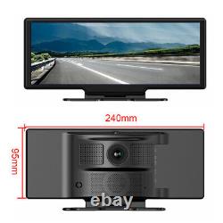 10.26in Car Dash Cam Dual Lens DVR Record Front Rear Camera Video Recording Auto
