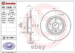 2x Brake Discs Pair Solid Rear 300mm 08. C208.11 Brembo Set J9C1168 LR061388 New