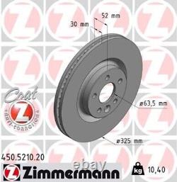 2x Zimmermann Brake Disc Discs Set Brakes Coat Z FRONT 450.5210.20