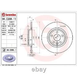 BREMBO 08C20811 2x Brake Discs Rear For Jaguar E-Pace Land Rover Discovery Sport