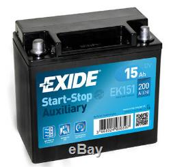 EXIDE EK151 AGM 12V 15AH 200A Aux JAGUAR LAND ROVER Original OEM Genuine Battery