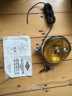 MILLER AMBER FOG LAMP TUNGSTEN IODINE CLASSIC CAR SCOOTER 1960s NOS