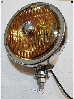 MILLER AMBER FOG LAMP TUNGSTEN IODINE CLASSIC CAR SCOOTER 1960s NOS No Reserve