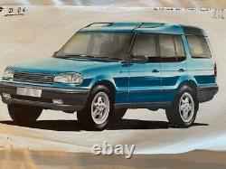 Original Concept Drawing of New Land Rover Discovery Tempest 5 Door From 1995