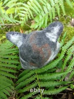 Original felted wolf hat unisex. Sauna hat. Felt animal. Coyote mask. Warm winter ha