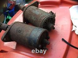 Pair of original Lucas starter motors, M35g, 5.12V, 250399c, fits mga, triumph, 1955