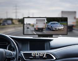10.26 pouces Caméra de tableau de bord de voiture avec double objectif, enregistreur DVR, enregistrement vidéo de la caméra avant et arrière, auto