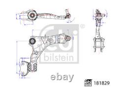 Barre de traction / Bras de suspension compatible JAGUAR E-PACE X540 2.0D Inférieur avant, Droit Febi
