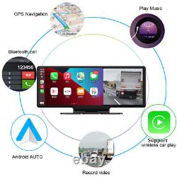 Bluetooth Caméra DVR Dashboard pour voiture avec enregistrement vidéo pour Carplay/Android.