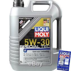 Inspektionskit Filtre Liqui Moly Öl 5l 5w-30 Für Volvo V50 Mw 1.6 D C30 Ms Ford