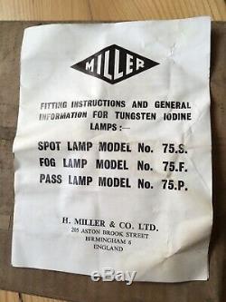 Lampe De Brouillard Amber Amber Tungsten Iodine Classique Scooter De Voiture Des Années 1960 Nos
